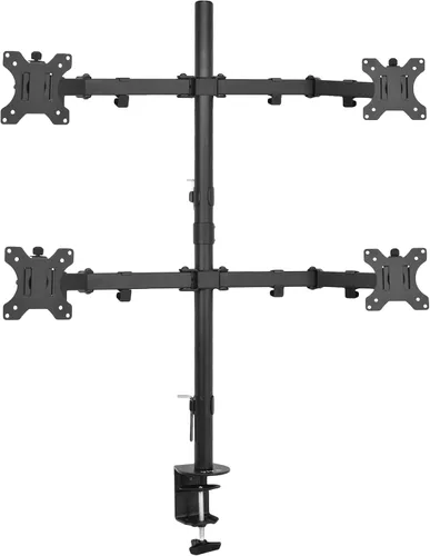 Vista 10 de VIVO Soporte de escritorio extra alto para monitor cuádruple para ultraanchos de hasta 49 pulgadas en el soporte superior y pantallas de 27 pulgadas