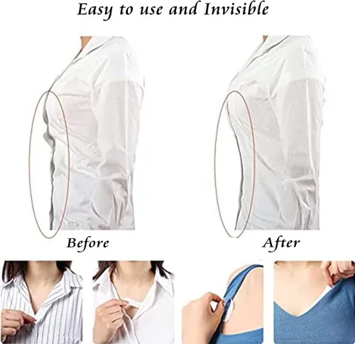 Vista 4 de Cinta adhesiva transparente para levantamiento de senos, cinta invisible para senos grandes con 36 cintas de moda de doble cara para ropa