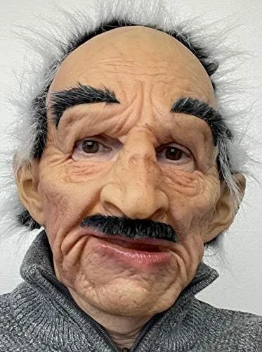 Vista 4 de Louigi, La Super Suave Edad Media Hombre Látex Máscara Cara Con Movimiento De La Boca