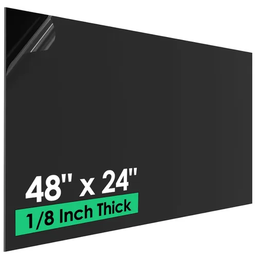 Vista 9 de Hoja de plástico ABS de 1/8 pulg. de grosor (3 mm) - 12" x 8", tablero termoplástico rígido impermeable negro para letreros, manualidades, proyectos