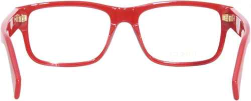 Vista 4 de Gucci GG1141O-006 Red Narrow - Lentes para hombre, Rojo Transparente Rojo