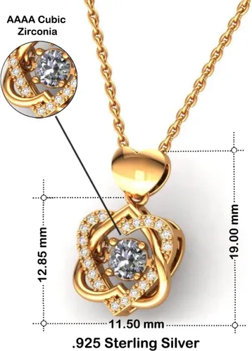 Vista 5 de Regalo de San Valentine - para mi esposa, amame sin preguntas, que yo te Amare sin respuestas, joyeria para enamoradas o Mujeres - Collar de oro