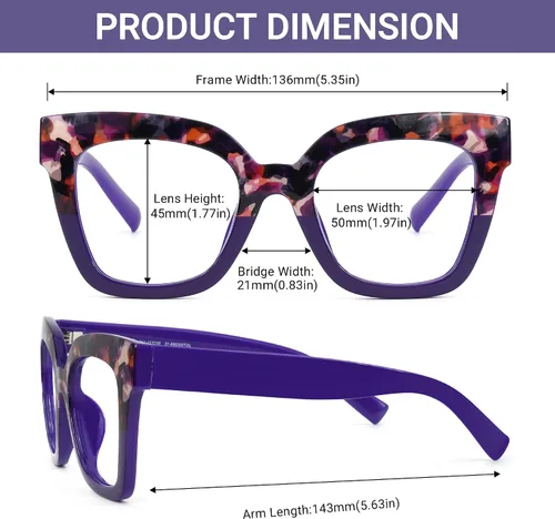 Vista 54 de Zeelool Gafas de luz azul para mujer de moda de tira cuadrada de moda gafas de computadora gafas antifatiga ocular Malcolm JGA000269-22B