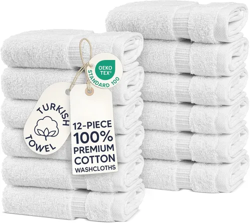 Vista 71 de Chakir Turkish Linens - Toallas turcas de 100% algodón, suaves y absorbentes (juego de 3 toallas personalizables, color aguamarina)