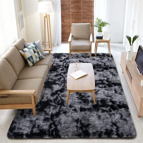 Vista 184 de Softlife Alfombra naranja para dormitorio, alfombra de felpa esponjosa para sala de estar para niñas, alfombra lanuda para niños, alfombra suave