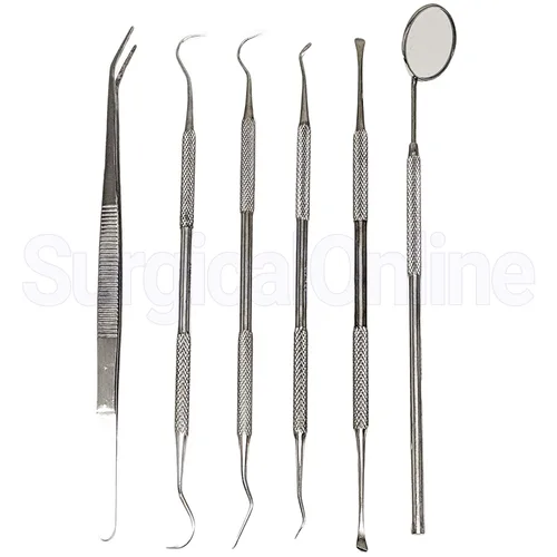 Vista 3 de SURGICAL ONLINE Kit de herramientas dentales profesionales, kit de limpieza de dientes, kit de cuidado bucal para púas de dientes, espejo dental