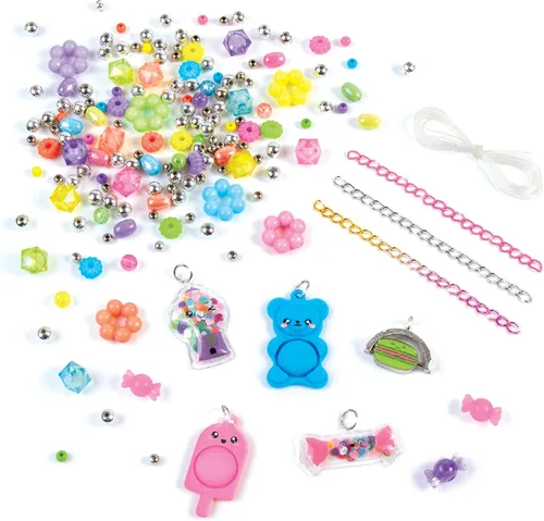 Vista 3 de Make It Real: ¡Pop! Shake! Twist! Kit de pulseras de bricolaje – Haz 7 pulseras con dijes escensoriales, 171 piezas, kit de joyería todo en 1