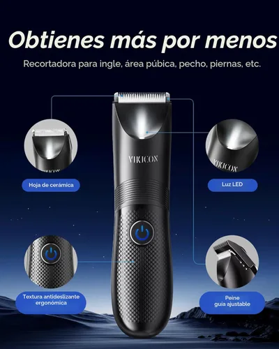 Vista 2 de Manscape - Afeitadora eléctrica para hombre, sin rasguños, afeitadora eléctrica para pelotas/púbic/ingle/piernas/pecho con luz y hoja de cerámica