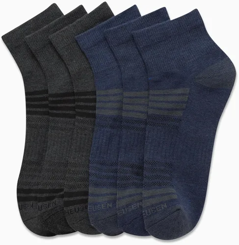 Vista 3 de Van Heusen Calcetines deportivos de corte de cuarto para hombre (paquete de 6)