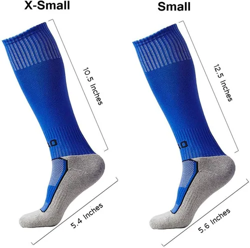 Vista 3 de Calcetines de fútbol para niños, jóvenes y adultos (1345 pares) calcetines largos hasta la rodilla para deportes