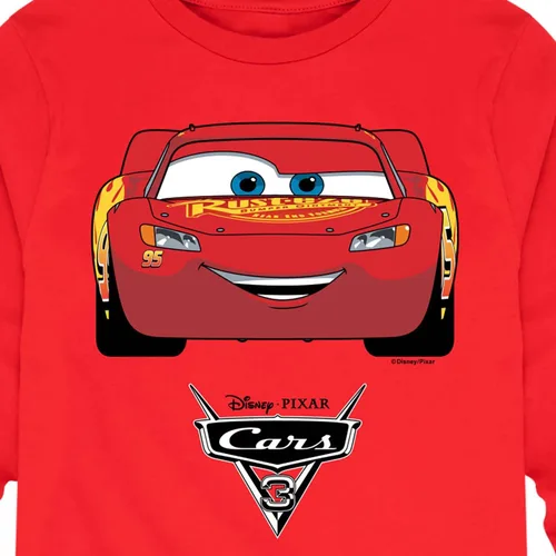 Vista 3 de Disney Cars - Lightning McQueen Think Fast - Camiseta de manga larga para niños y jóvenes