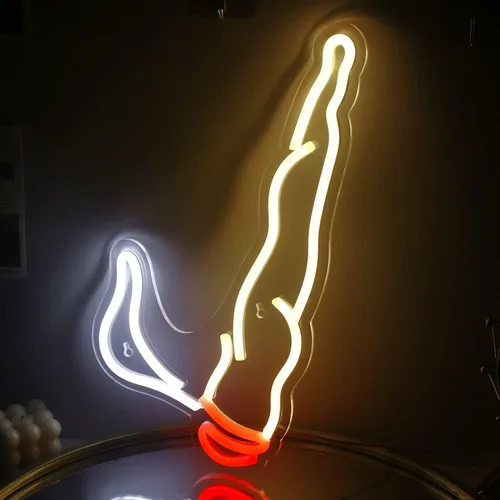 Vista 14 de Ineonlife Letreros de neón de alienígena verde, divertidos letreros de neón de gato alienígena para cueva de hombres, luz LED, decoración de arte