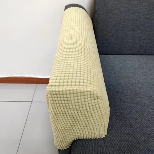 Vista 2 de ZW Homeland - Fundas elásticas para reposabrazos de sofá, fundas elásticas para reposabrazos de sofá, protector de muebles antideslizante, Beige