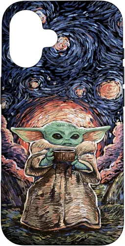 Vista 32 de Star Wars: The Mandalorian The Child Starry Night Style - Carcasa para iPhone 17