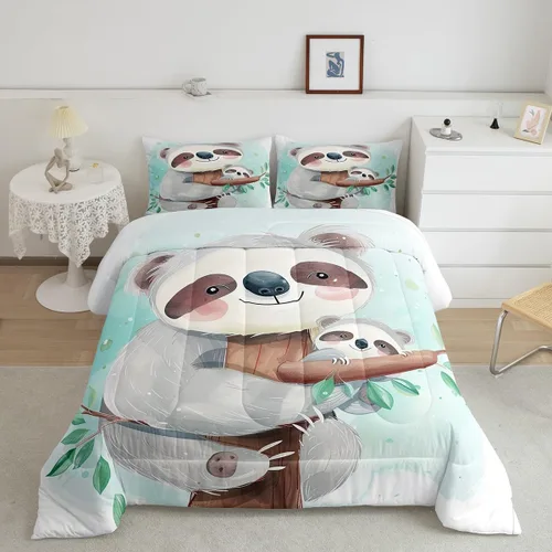 Vista 28 de Feelyou Lindo juego de ropa de cama de ajolote para niños y niñas tamaño twin, juego de edredón de salamandra para niños, mujeres y hombres, edredón