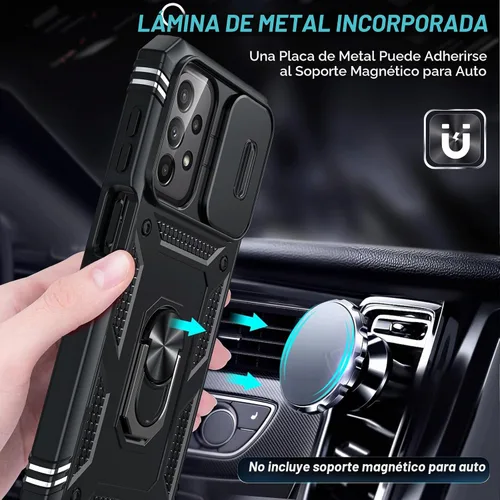 Vista 4 de LeYi Funda compatible con Samsung A23, protección de grado militar Negro