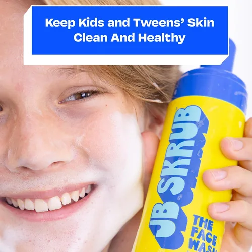 Vista 7 de JB SKRUB The Face Wash - Limpiador facial suave para niños, adolescentes y adolescentes - Lavado facial espumoso sin fragancia con aloe vera