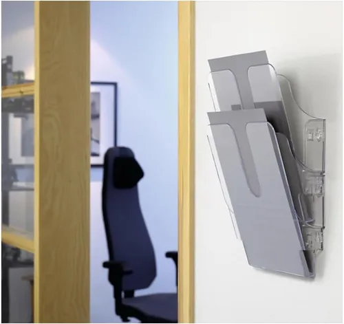 Vista 2 de Durable FLEXIPLUS 2 - Soporte para literatura de retrato A4 Transparente Soporte para documentos montado en la pared Perfecto para volantes