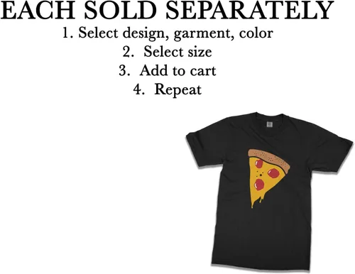Vista 2 de Camiseta con gráfica de pizza y rebanadas de pizza Juego de camisetas para la familia con texto Mom, Dad, Baby, Son, Daughter