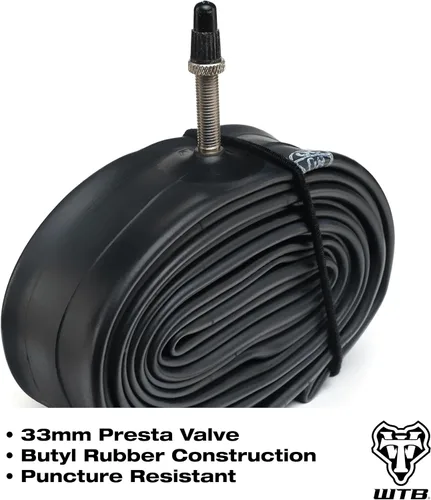Vista 2 de WTB Bicycle Inner Tubes (26"/27.5"/29"/700c, 33/48mm Presta Valve) Mountain, Gravel, Road - Durable & Lightweight Butyl Rubber