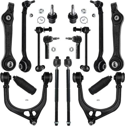 Vista 43 de Detroit Axle - Kit de suspensión frontal de 15 piezas para Jeep Grand Cherokee 99-04 1999 2000 2001 2002 2003 2004, brazos de control superior e