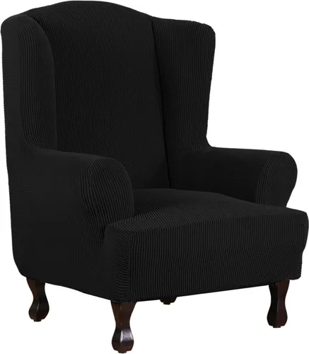 Vista 113 de H.VERSAILTEX Funda elástica para sofá, fundas suaves para muebles de 3 cojines, con tela jacquard gruesa a cuadros con parte inferior elástica, sofá