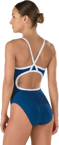 Vista 3 de Speedo Traje de baño de una pieza para niña Endurance+ Flyback colores sólidos del equipo juvenil