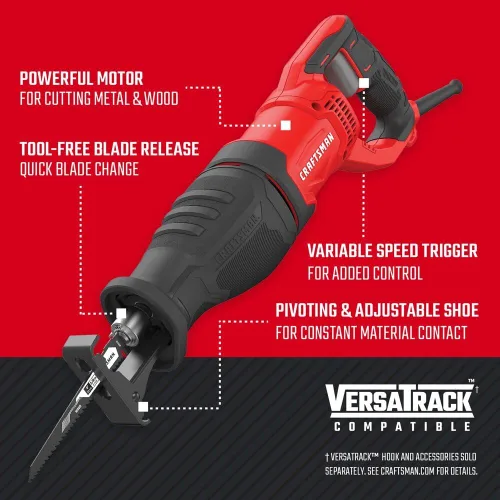 Vista 2 de CRAFTSMAN Sierra recíproca, 7.5 Amp, 3.200 RPM, con cable (CMES300)