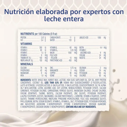 Vista 2 de Similac 360 Total Care Hecho con leche entera, fórmula para bebés lista