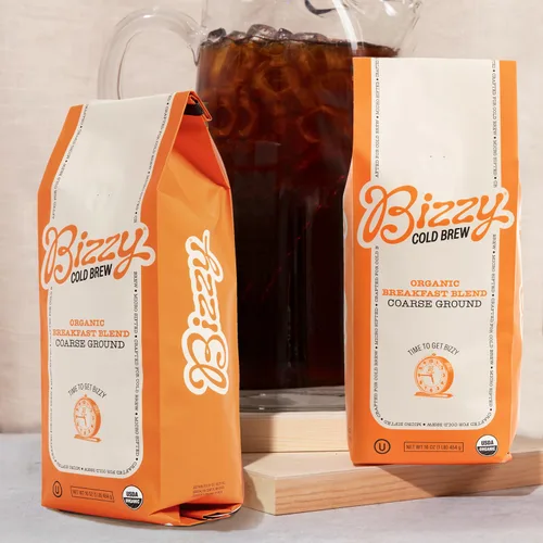 Vista 2 de Bizzy Café de Filtro Orgánico Mezcla para el Desayuno Café Molido Grueso Tostado Medio-Claro Micro Filtrado Grado Especialidad 100%
