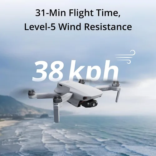 Vista 5 de DJI Mini 2 SE, dron mini liviano con video QHD, transmisión de video máxima de 10 km, tiempo de vuelo de 31 minutos, menos de 249 g, retorno