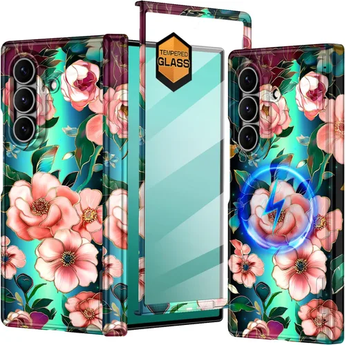Vista 39 de Hekodonk Funda para Galaxy Z Flip 7, compatible con MagSafe, protector de pantalla integrado, protección de bisagra, magnética, delgada, a prueba