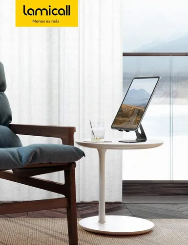 Vista 7 de Lamicall - Soporte para tablet, soporte para escritorio - Soporte de escritorio de tableta ajustable multi-ángulo, compatible con iPad Pro 11, 12.9