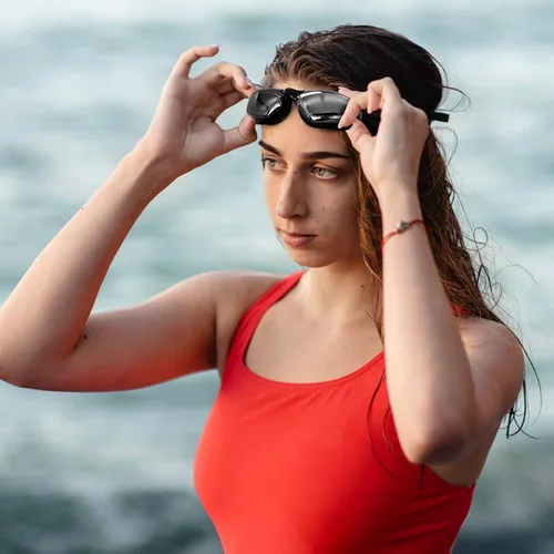 Vista 8 de Gafas de natación, antivaho anti-UV, sin fugas, gafas de natación ajustables con visión clara para mujeres y hombres