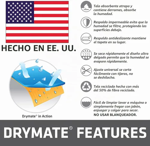 Vista 9 de Drymate Tapete para cafetera, (accesorio de barra de estación de café) protege las encimeras de cocina de derrames, manchas y arañazos, absorbente