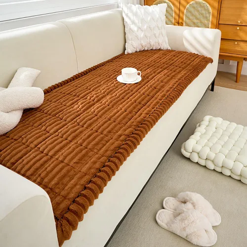 Vista 28 de vctops - Funda de sofá a rayas súper suave de corduroy, funda seccional para sofá, funda lavable antideslizante para sofá, protector de muebles