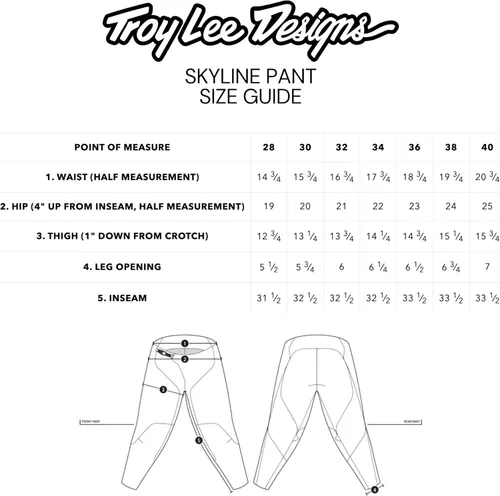 Vista 4 de Troy Lee Designs Pantalones de ciclismo de montaña, ciclismo y ciclismo para hombre, pantalón Skyline, Negro