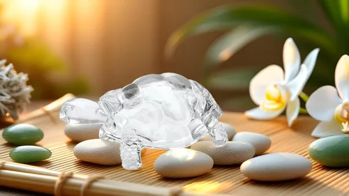 Vista 2 de Lightahead - Tortuga de cristal Feng Shui para una buena salud (grande) Balance, harmonize protect & energise the environment around with Vastu