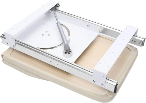 Vista 4 de Tabla de planchar retráctil, rotación de 180°, mesa de planchar extraíble fácil de instalar, estación de planchado plegable para lavandería