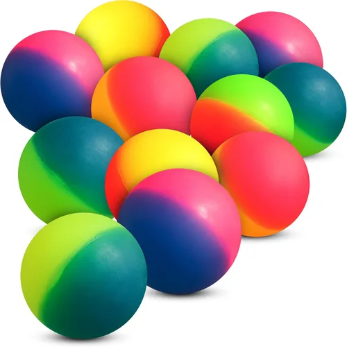 Vista 6 de Jumbo Super Bouncy Balls (Pack) - 2.35-Inch Assorted Color Rubber Balls