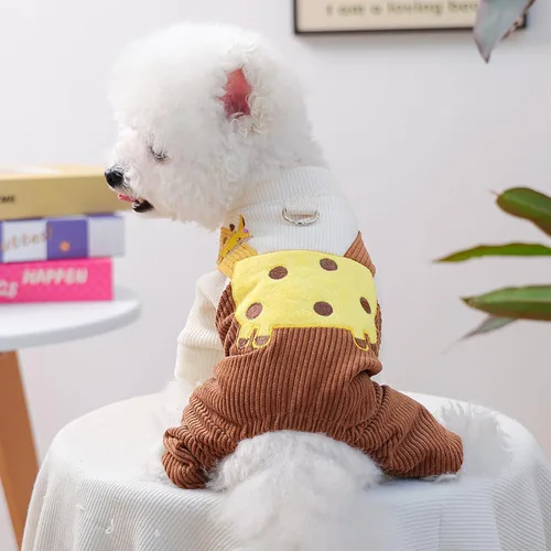 Vista 40 de Ropa de invierno para perros, overoles elegantes para mascotas para perros pequeños y medianos, lindo mono para cachorros, ropa clásica para perros