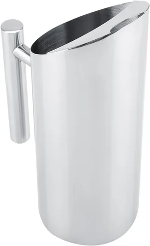 Vista 9 de Acero inoxidable con protector de hielo Jarra de bebida fría Home Hotel Water Pot (1L)
