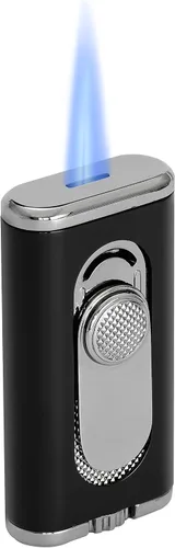 Vista 2 de Xikar Verano - Encendedor plano de llama, caja de regalo, elegante construcción de metal, color negro