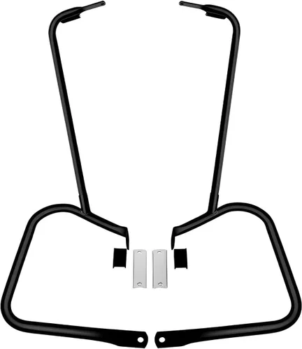 Vista 4 de Kit de riel protector de alforja trasera compatible con Harley Touring Road King Street Glide Electra Glide 2009-2013, protección de barras de Negro