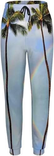 Vista 4 de Rainbow Palm Trees Casual Sweatpants for Women High Waisted Jogger Pants Sport Trousers with Pockets