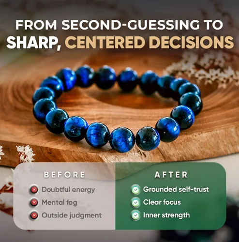 Vista 3 de Conscious Items Pulsera de riqueza y manifestación para mujeres y hombres, pulsera de prosperidad con cristales de dinero y piedra natural