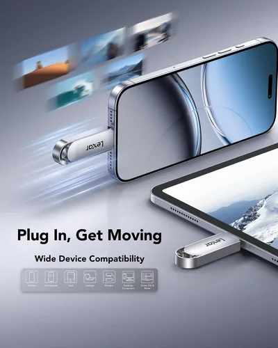 Vista 6 de Lexar Unidad USB tipo C C40E de 128 GB, USB 3.2 Gen 1, hasta 400 MB/s