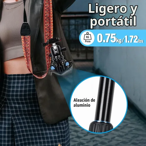 Vista 7 de SIRUI AM-203 Mini trípode de viaje de aluminio, cabeza de bola B00K