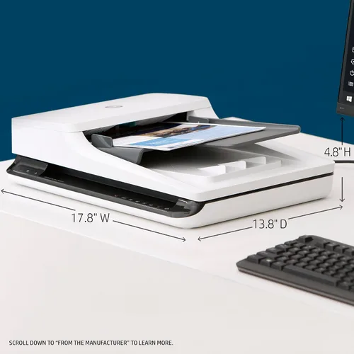 Vista 3 de HP ScanJet Pro 2500 f1 OCR, escáner de cama plana
