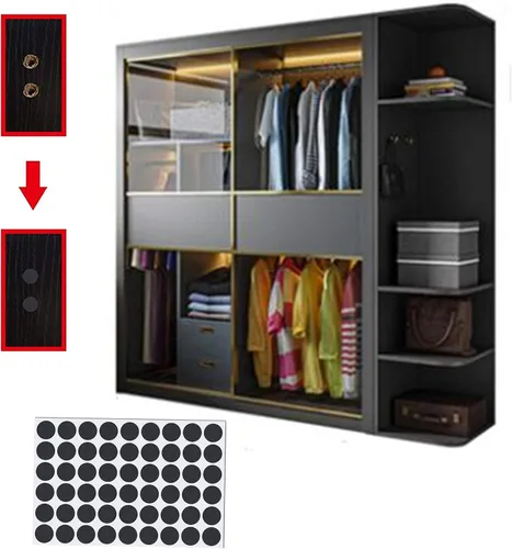 Vista 4 de 216 tapas de agujeros para tornillos, material de PVC de 0.83 pulgadas, autoadhesivas, 4 hojas de calcomanías a prueba de polvo, accesorios de 4